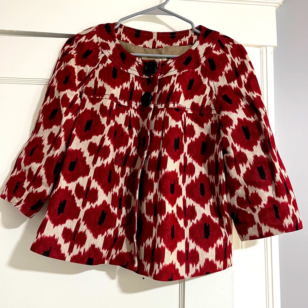 Michael Kors red and khaki patterned jacket